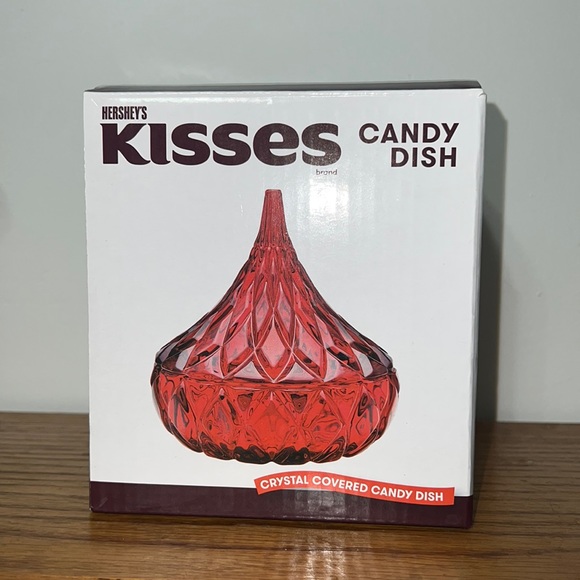 hersheys Dining Hersheys Kisses Brand Candy Dish Crystal Red